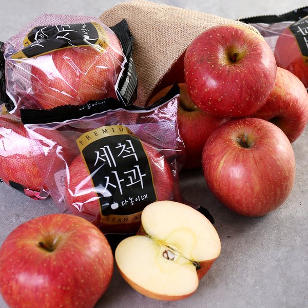 껍질째 먹는 세척사과 3kg(17과내)