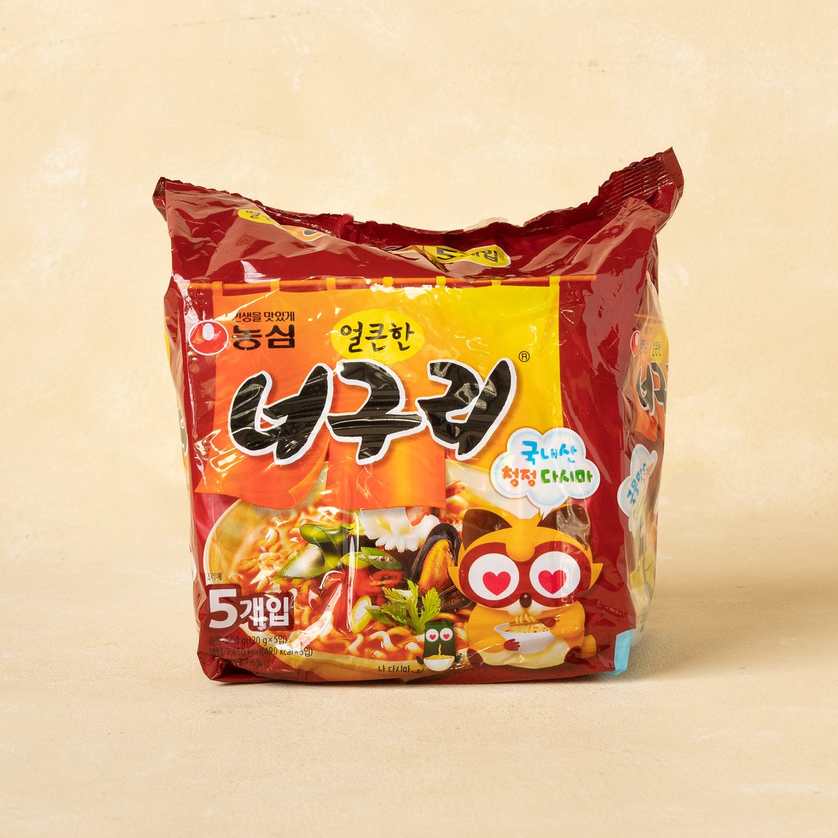 [농심] 얼큰한 너구리 (120g*5입)