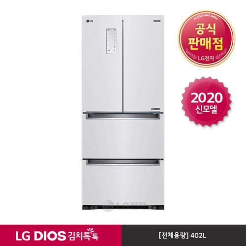 [공식판매점][LG전자] LG DIOS 김치톡톡 스탠드 김치냉장고 K419W11 (402L)