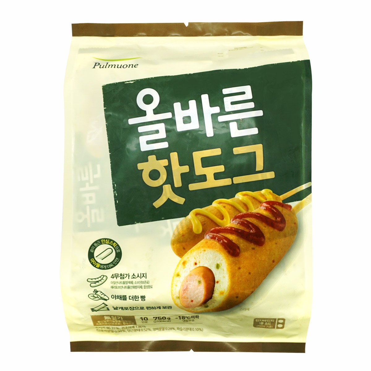 풀무원 올바른 핫도그 10입 750g