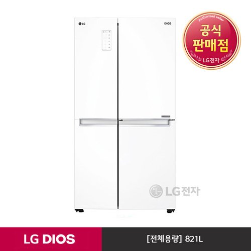 [공식판매점][LG전자] LG DIOS 매직스페이스 냉장고 화이트 S831W32 (821L)
