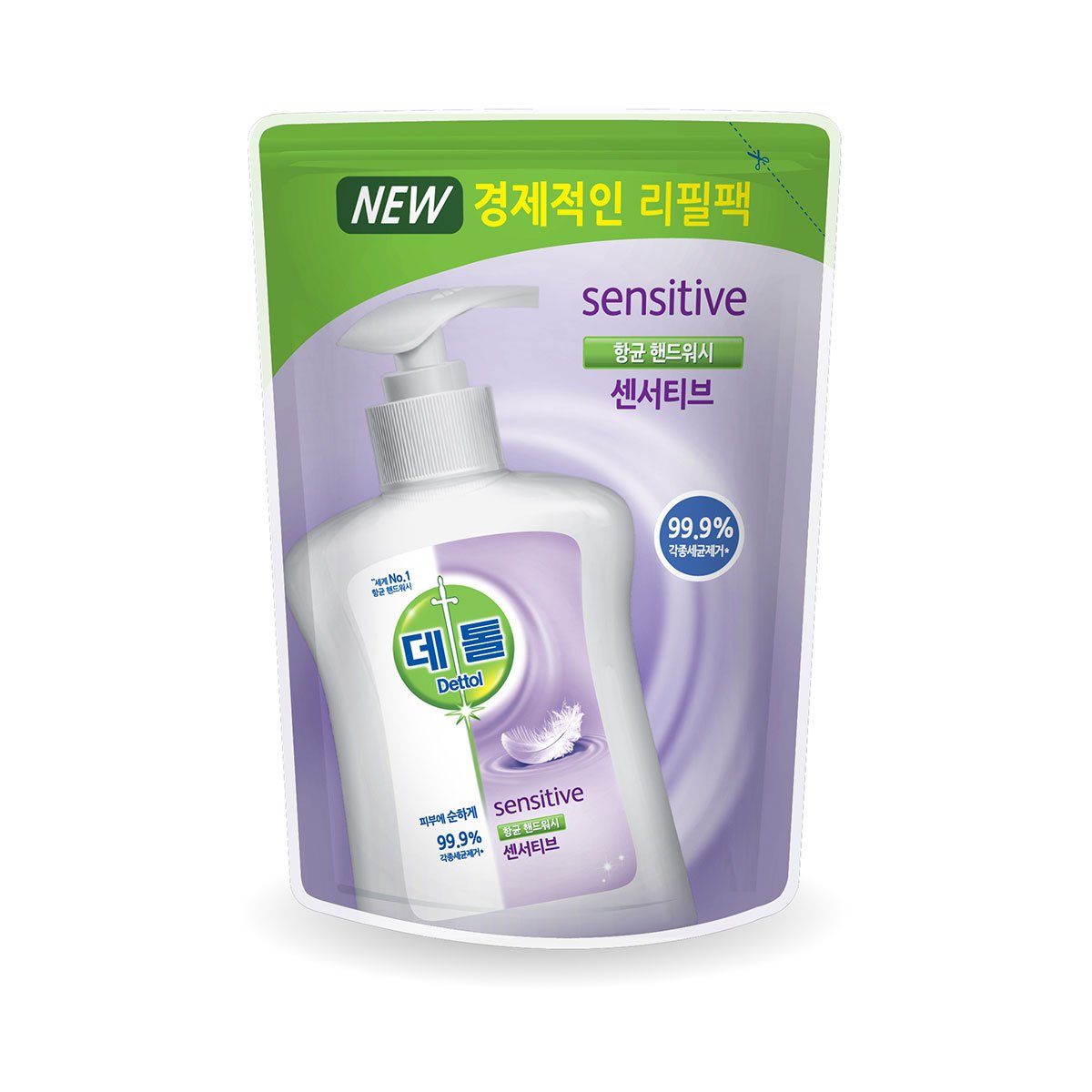 데톨 항균 핸드워시 센서티브 리필 200ml (민강성 피부용)