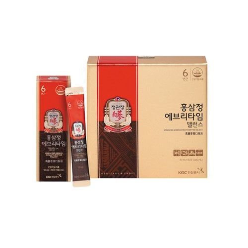 ★500개 한정 3포증정 행사★ [정관장] 쇼핑백증정/ 홍삼정 에브리타임 밸런스 10ml*30포