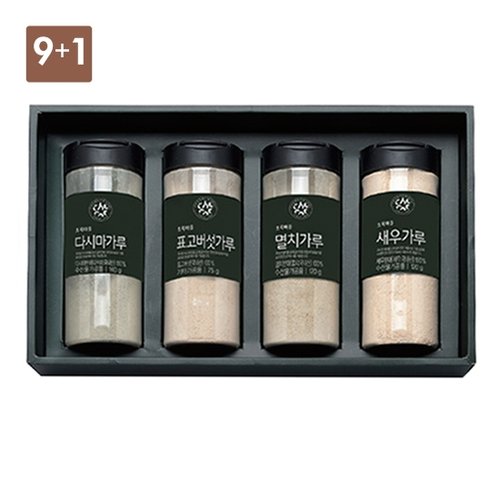 [1/17 17시 결제완료 주문 명절전배송][9+1/쇼핑백]조미료세트(다시마가루140g+표고버섯가루75g+멸치가루120g+새우가루120g)