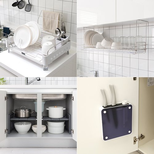 리바트 주방용품(4종) 식기건조대,상부식기건조대,2단선반,칼꽂이