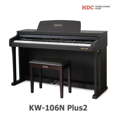 2016년형 영창 디지털피아노 KW-106N Plus2/로즈우드색상/업그레이드/국내생산/교육기능강화/건반터치10단계