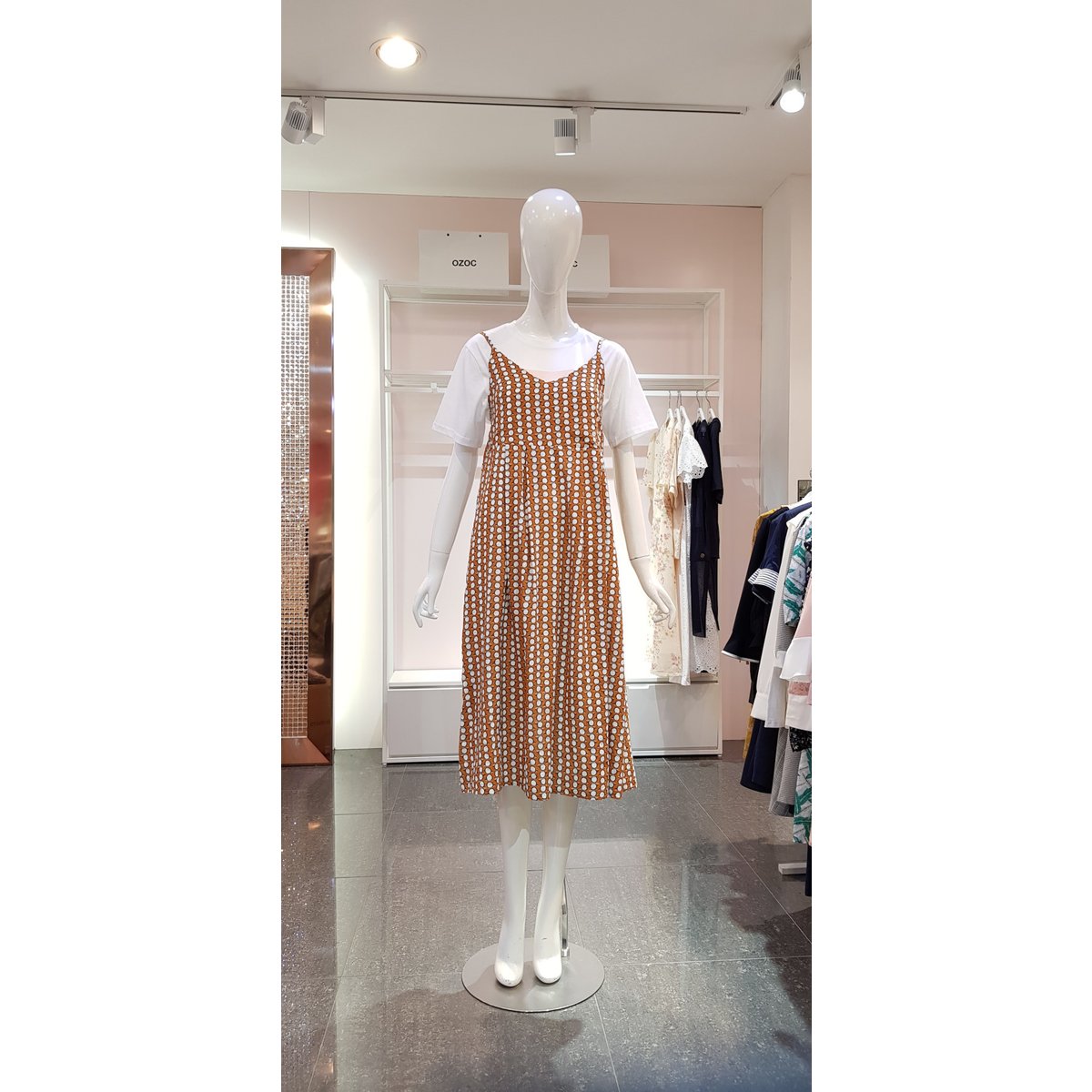 도트 끈나시 원피스 715-56579