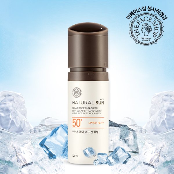 [더페이스샵] 내추럴 선 에코 아이스 에어 퍼프 선 투명 SPF50+ PA+++ - 이마트몰, 당신과 가장 가까운 이마트 [더페이스샵] 내추럴 선 에코... 